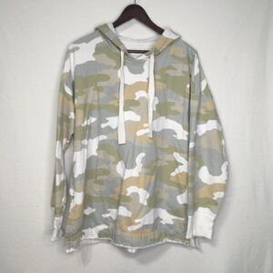 American Eagle Aerie Plush Green Camo Print Hoody Sz M
